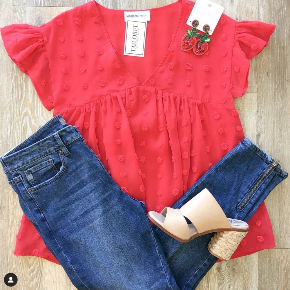 Red Polka Dot Blouse